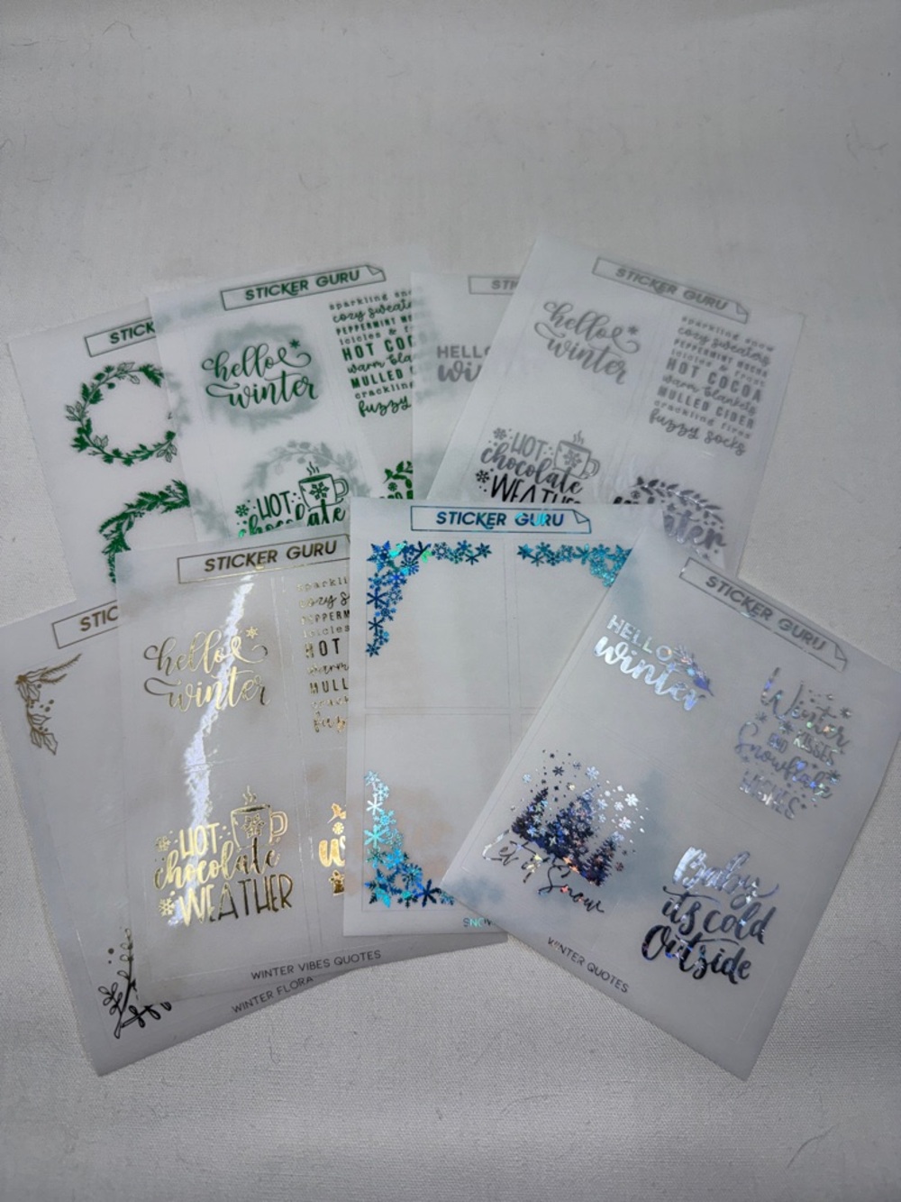 Destash Sticker Guru Holiday Winter Planner Stickers 8 + 12 random stickers